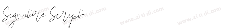 Signature Script字体转换